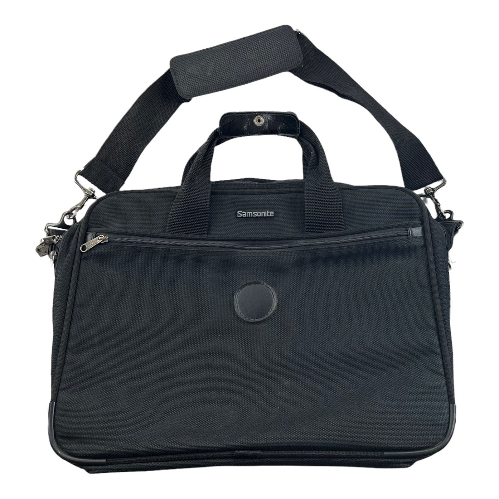Samsonite Laptop Messenger Style Bag Black Canvas Briefacse