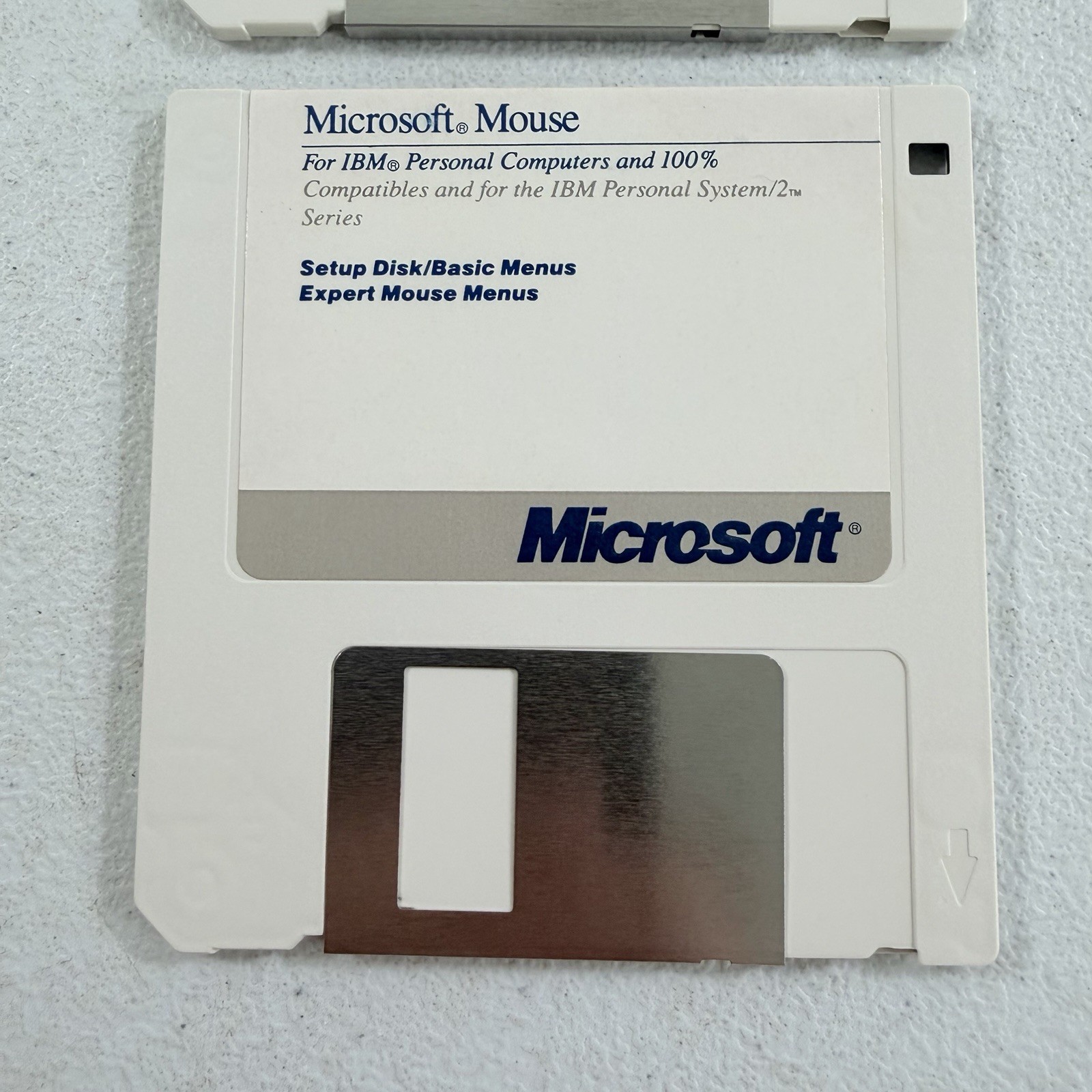 Vintage Microsoft Mouse & Paintbrush 3.5” Floppy 1987