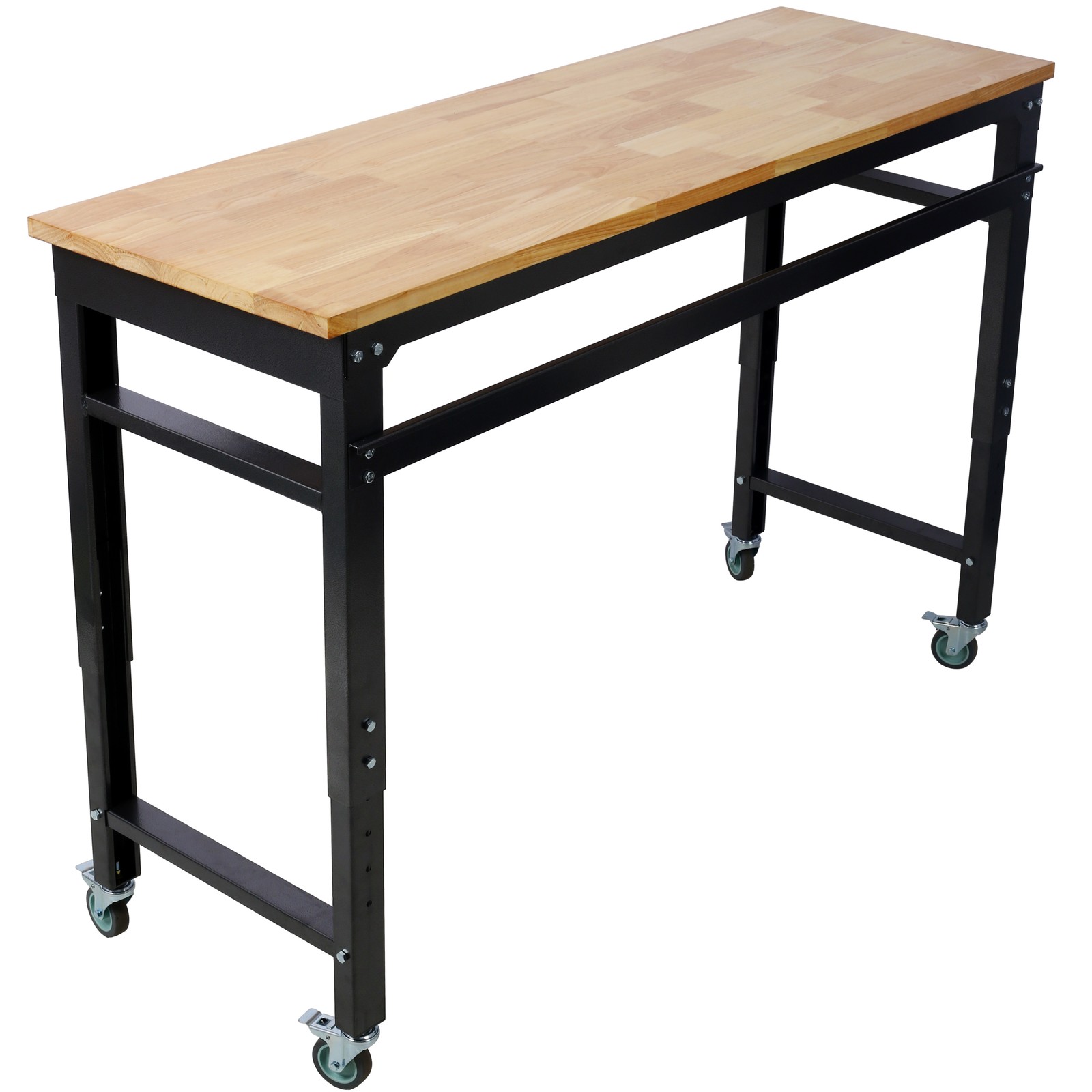 60" Rolling Workbenches Workshop Tool Bench 2000lbs for Garage Adjustable Height