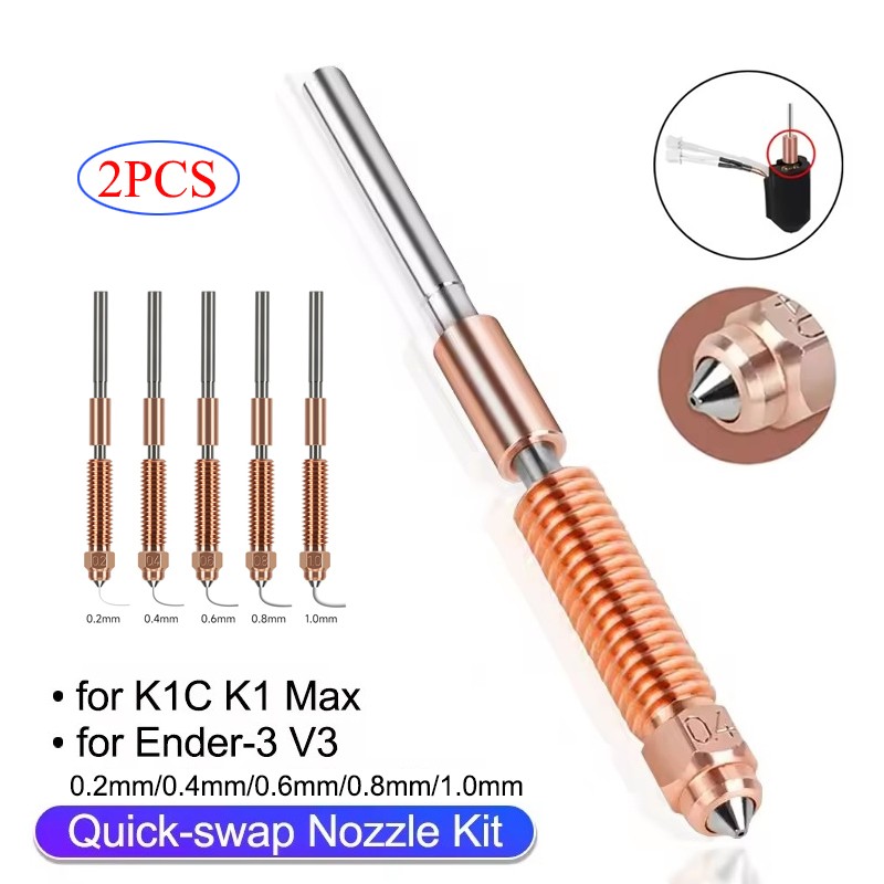 0.2-1.0mm Quick-Swap Nozzle for Creality Ender-3 V3 /K1C /K1 Max 3D Printer Part