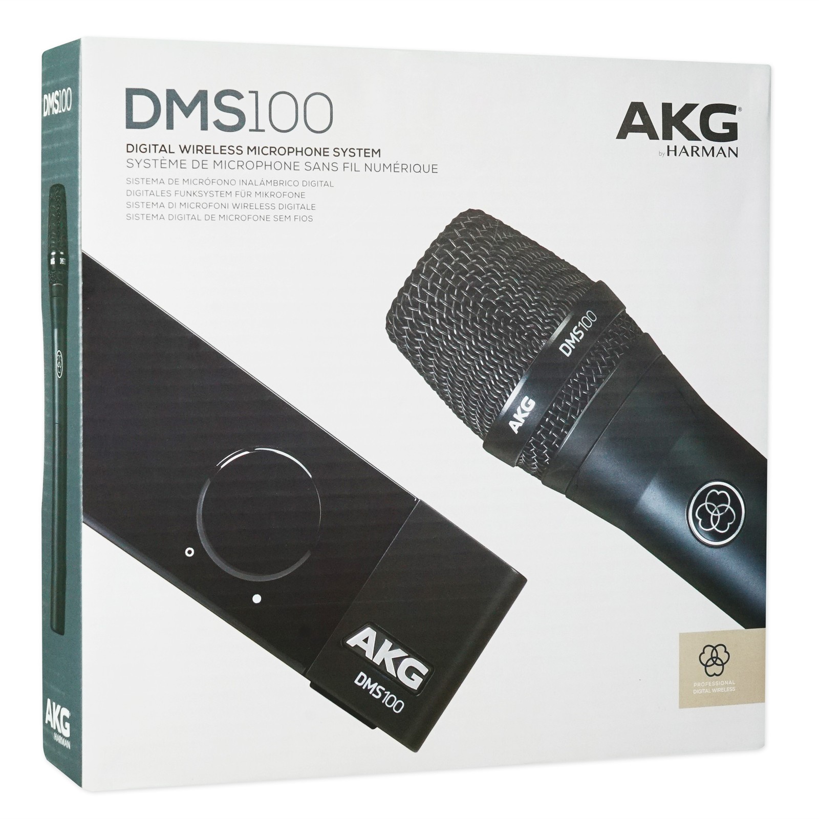 AKG DMS100 4-Channel Digital Handheld Wireless Microphone Mic System 2.4GHZ