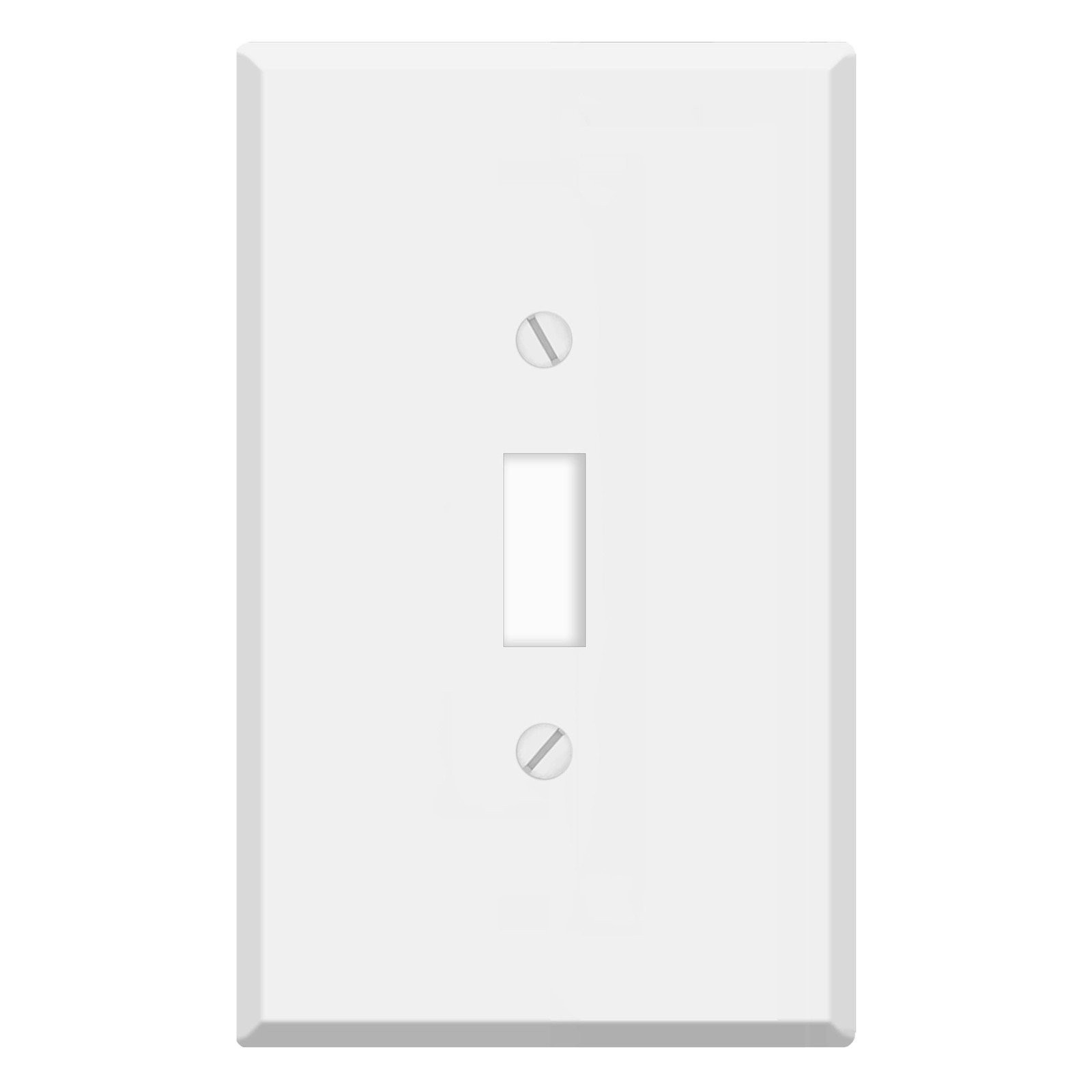 Oversized White Metal Outlet Covers, Toggle Switch 1-Gang Wall Plate, 5.5" x...