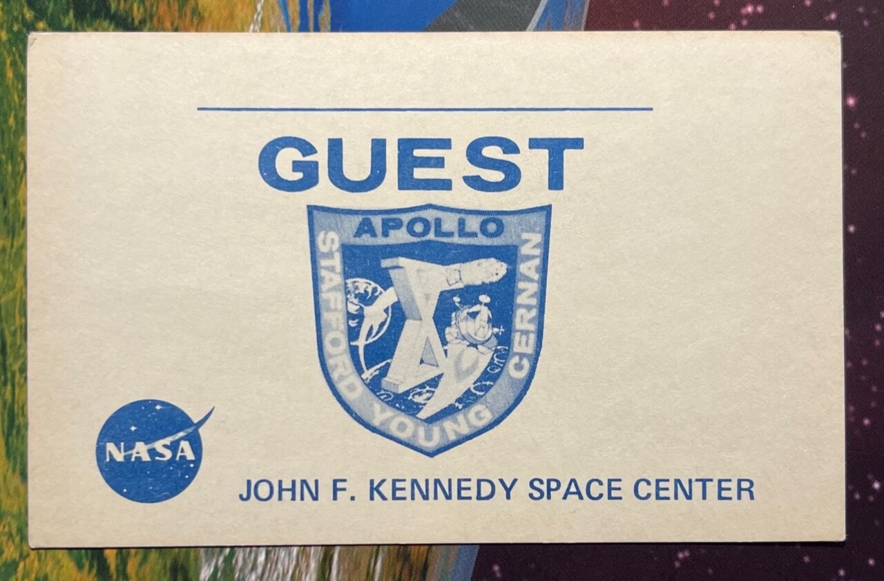 APOLLO 10 NASA ISSUED GUEST LAUNCH VIEWING BADGE UNMARKED UNUSED SN