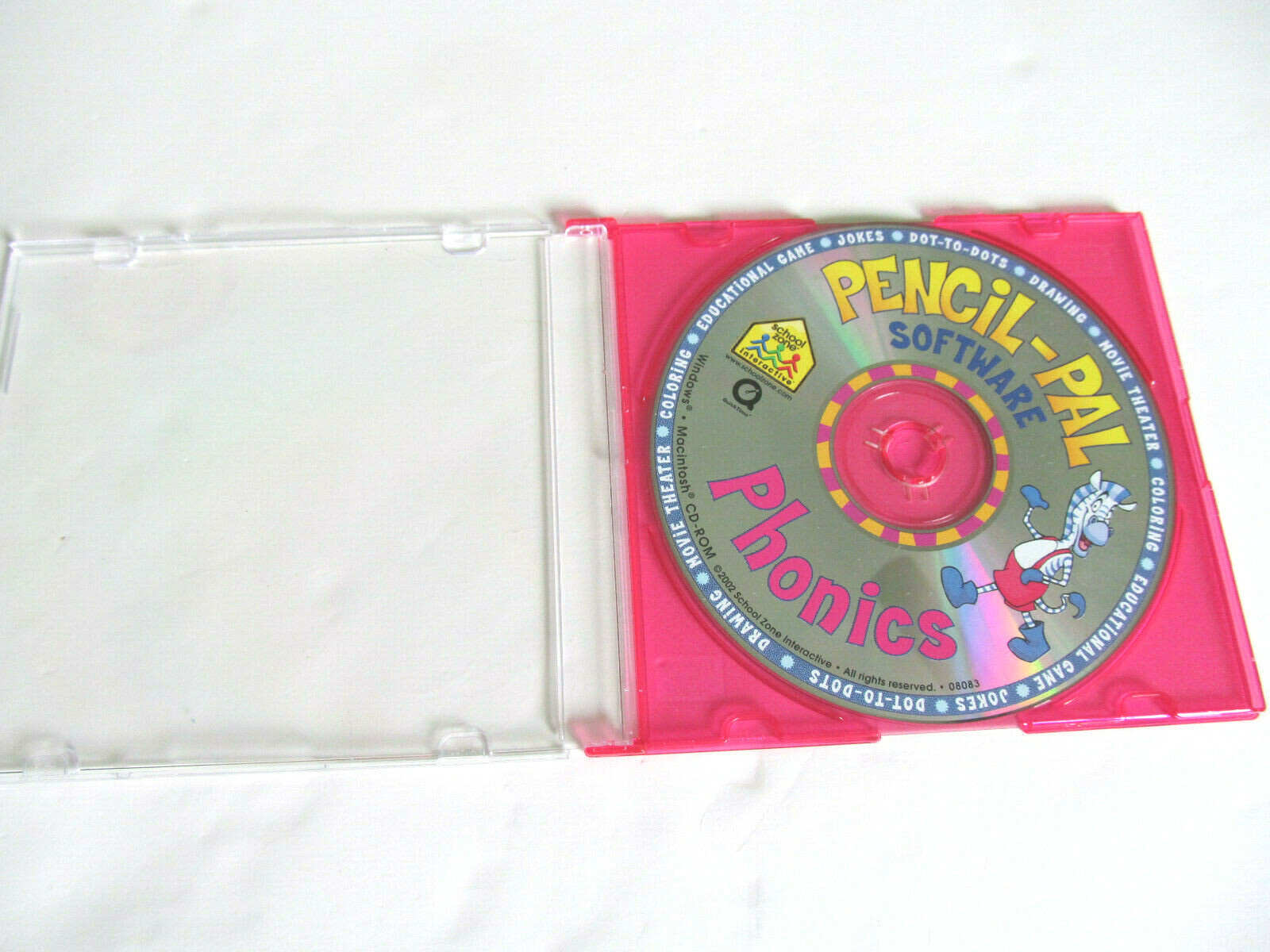 Pencil Pal Software Phonics PC Game School Zone Interactive 2002 Homeschool K