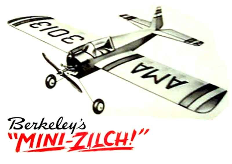 Model Airplane Plans (UC): Berkeley MINI- ZILCH 20" Stunt for .020-.049 (1949)
