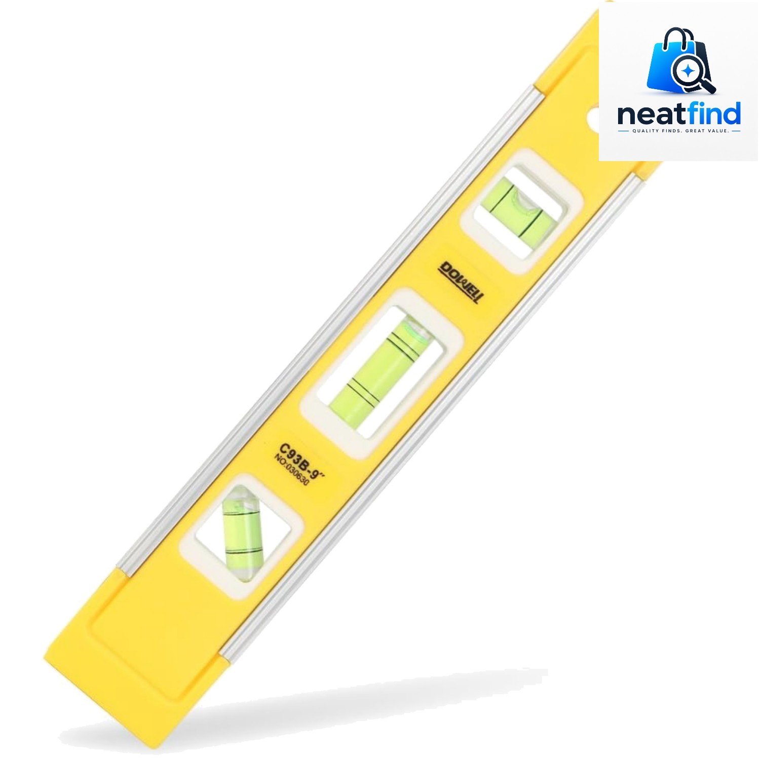 9 Inch Magnetic Box Level Torpedo Level,3 Different Bubbles/45°/90°/180°Measu...