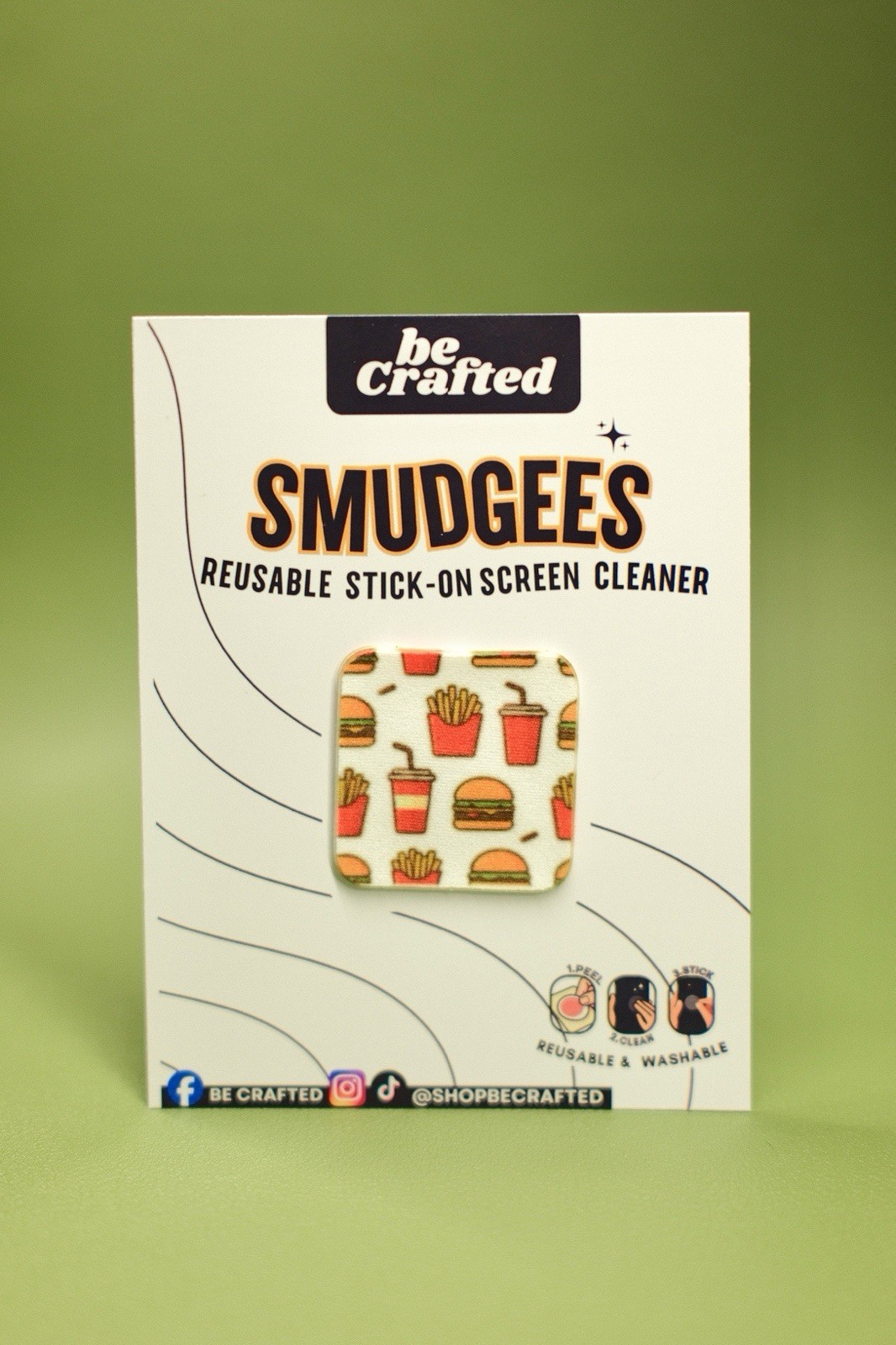 Reusable and Washable Microfiber Sticky Screen Cleaner SMUDGEES by Be Crafted/pc