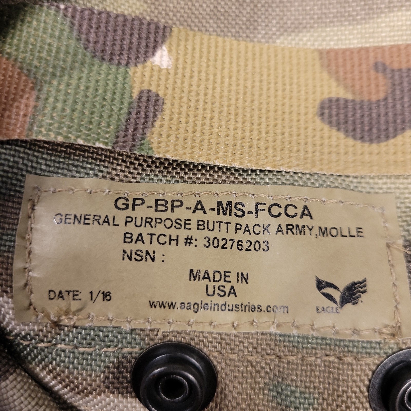 Eagle Industries General Purpose Butt Pack Multicam MOLLE OCP Tactical Bag