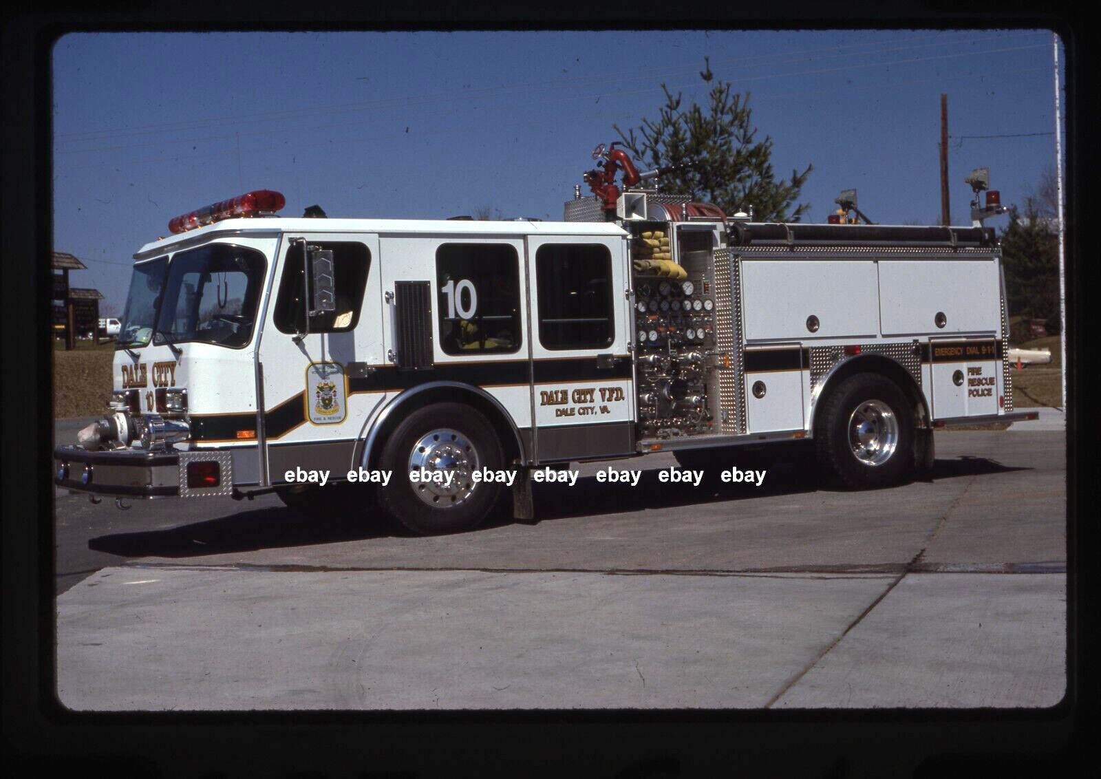 Dale City VA W10 1987 Emergency One pumper Fire Apparatus Slide