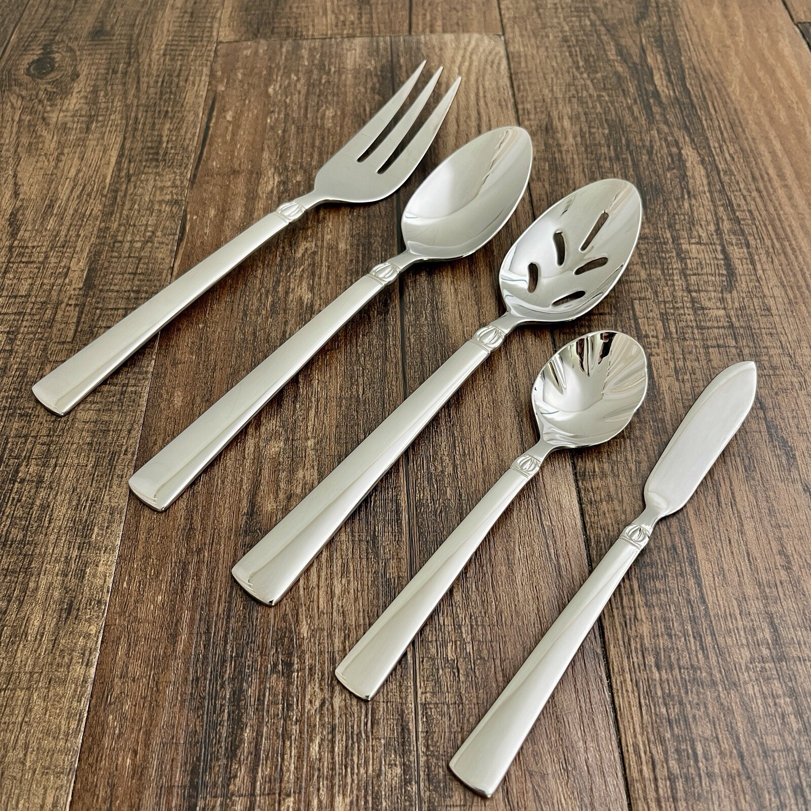 Reed & Barton Sanderling 5 Pc Serving Set Stainless Replacement Glossy
