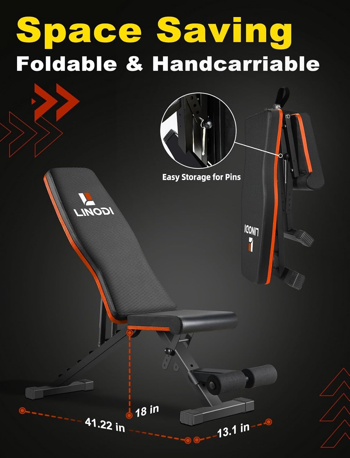 Weight Bench for Home Gym,Foldable Incline Decline Flat Workout Bench