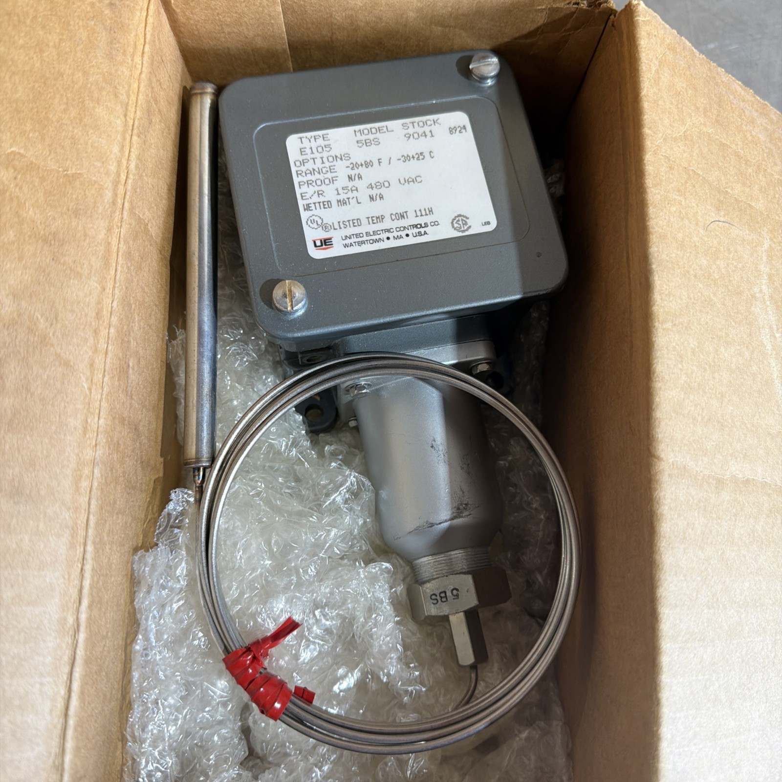 UNITED ELECTRIC Temperature Controller E105 5BS