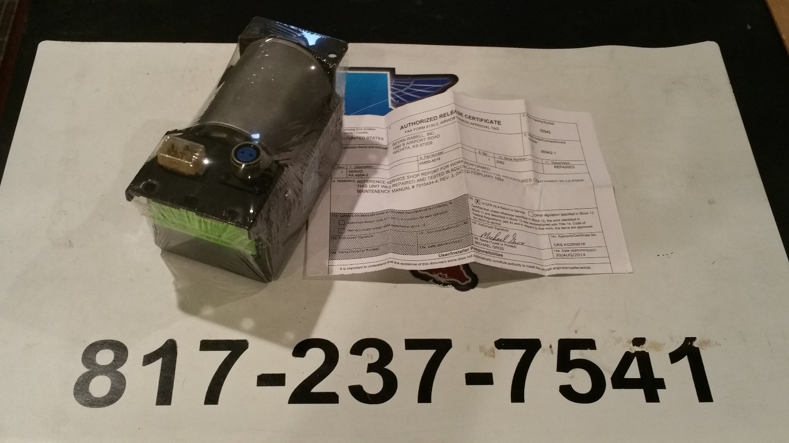 ACTUATOR, PA495A2, 45850-4016, fresh 8130 8/14