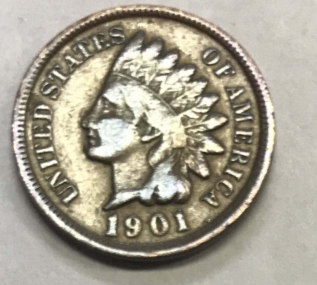 1901  INDIAN HEAD CENT  ****  NICE CIRCULATED COIN - L@@K AT PICTURES!!!!!  #469