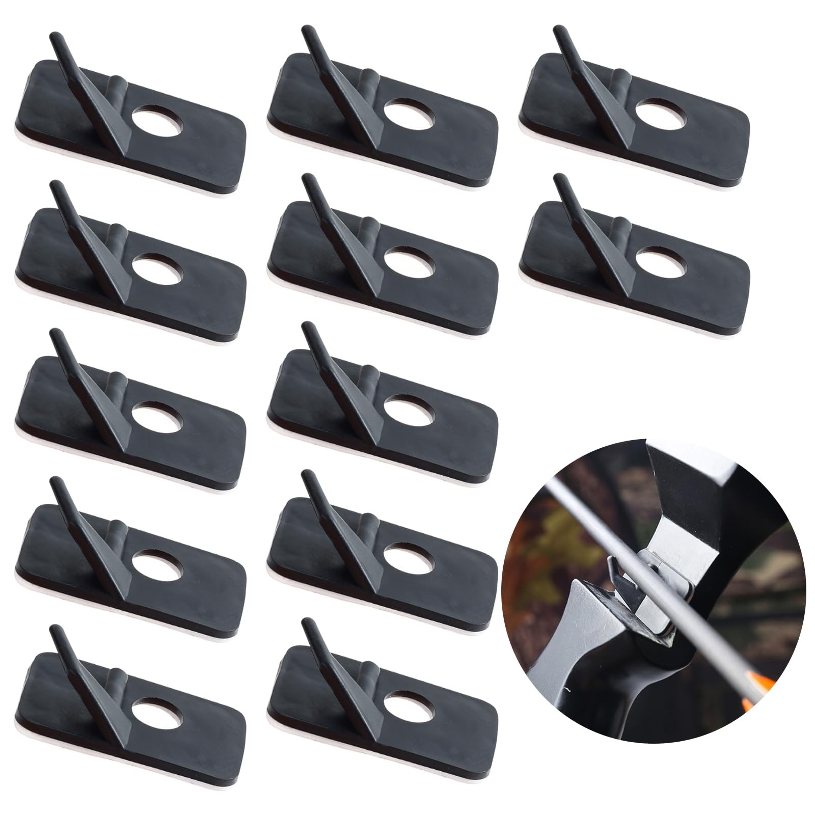 12 PCS Arrow Rest for Recurve Bow Black Plastic Archery Arrow Rest for Compou...