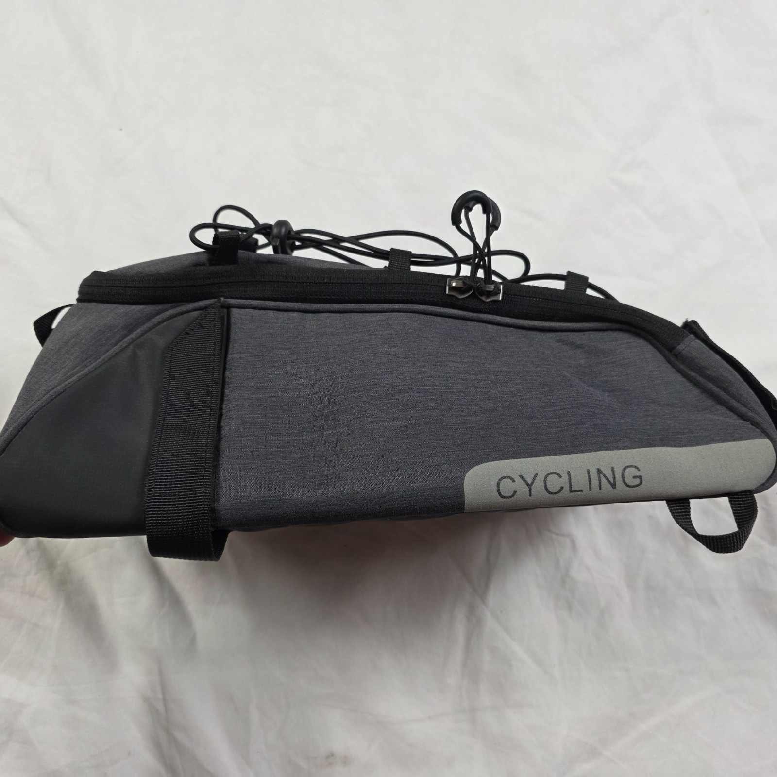 Cycling Handlebar Bag Storage Pouch Gray Black Outdoors Mountains Casual