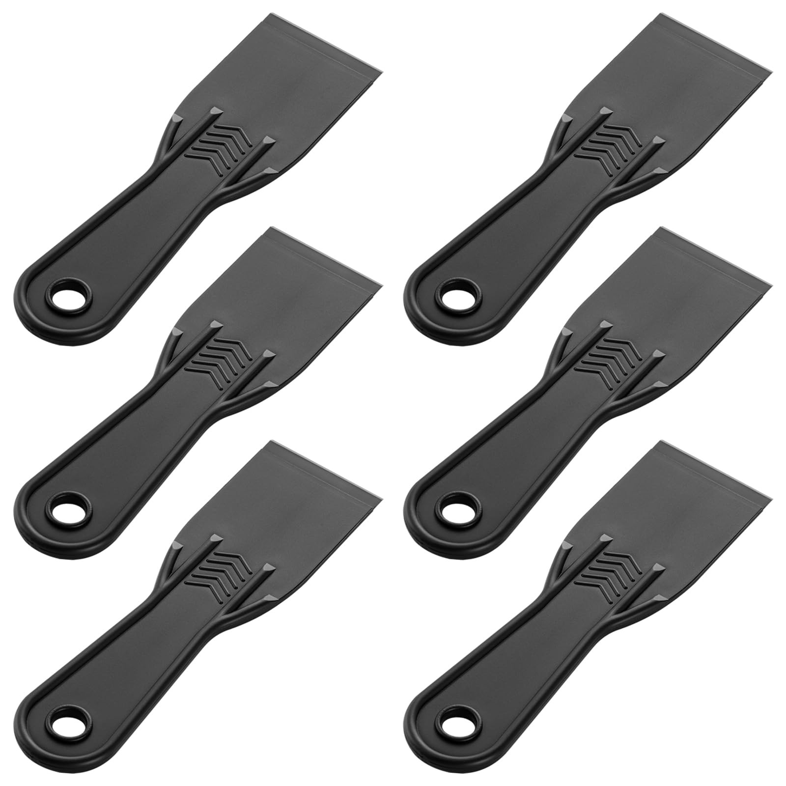 6 PCS Plastic Putty , 2 Inch Black Flexible Putty Scraper for Taping Drywall ...