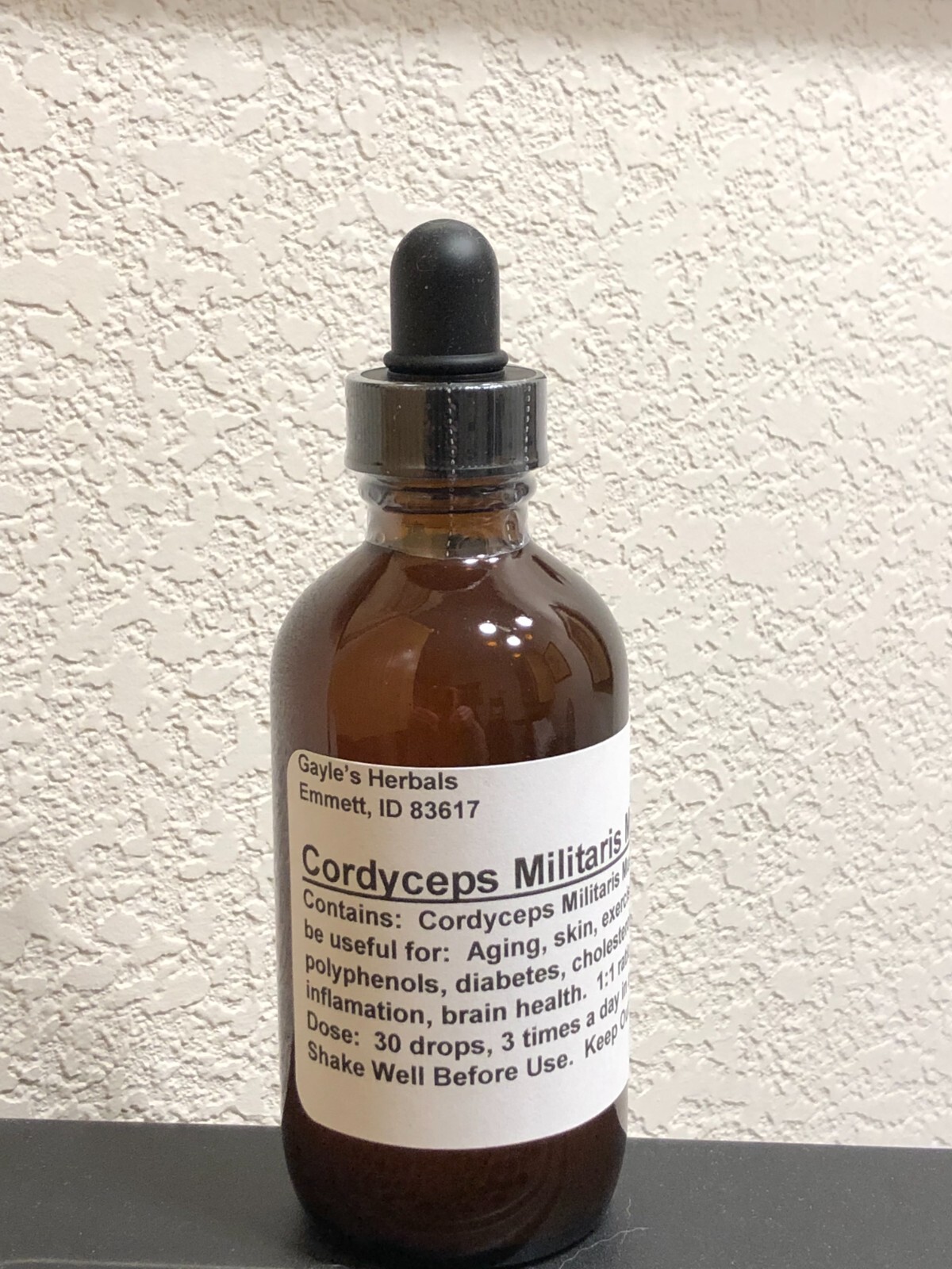 Cordyceps Militaris Mushroom Organic NonGMO Herbal Tincture 4 floz Safety Sealed