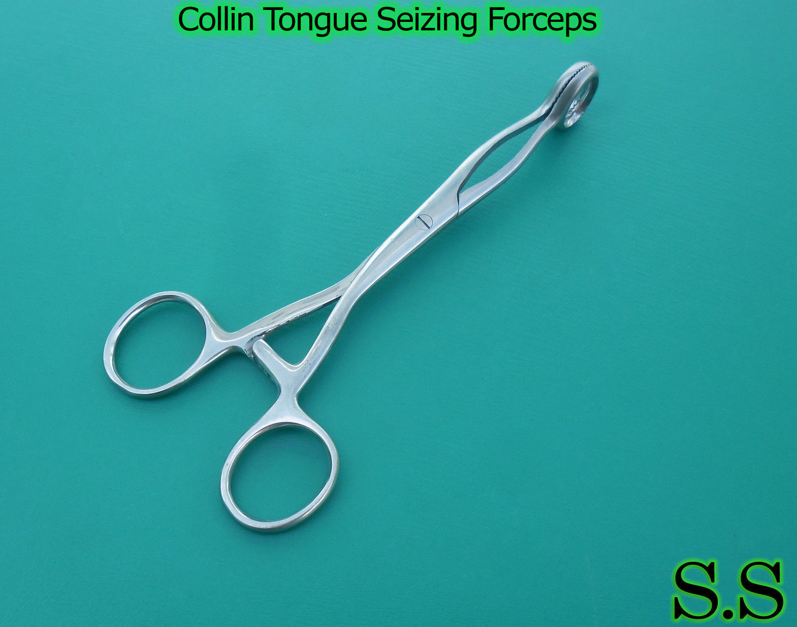 Collins Tongue Seizing Forceps 6.75" , Jaws 25 mm