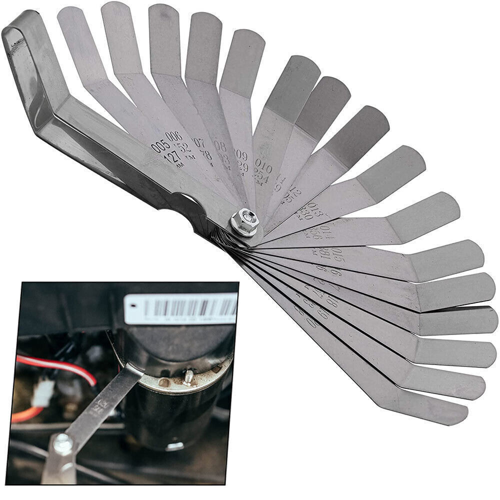 16pcs/Set Universal SAE & Metric Offset Valve Feeler Thickness Gauge Blade Uduzo