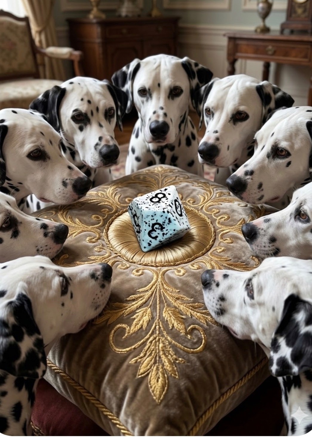 CHX LE090 OOP Chessex D10 Speckled Dalmation Rpg d&d Dice *REG SIZE 031226@