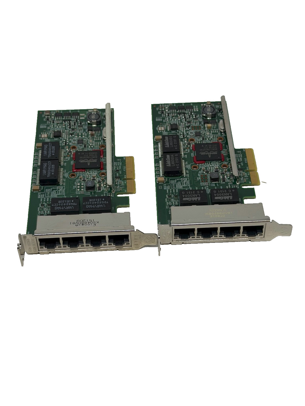 Lot of 2 Dell Broadcom 5719 Quad Port 1GB/s GbE Low Profile Network Card YGCV4