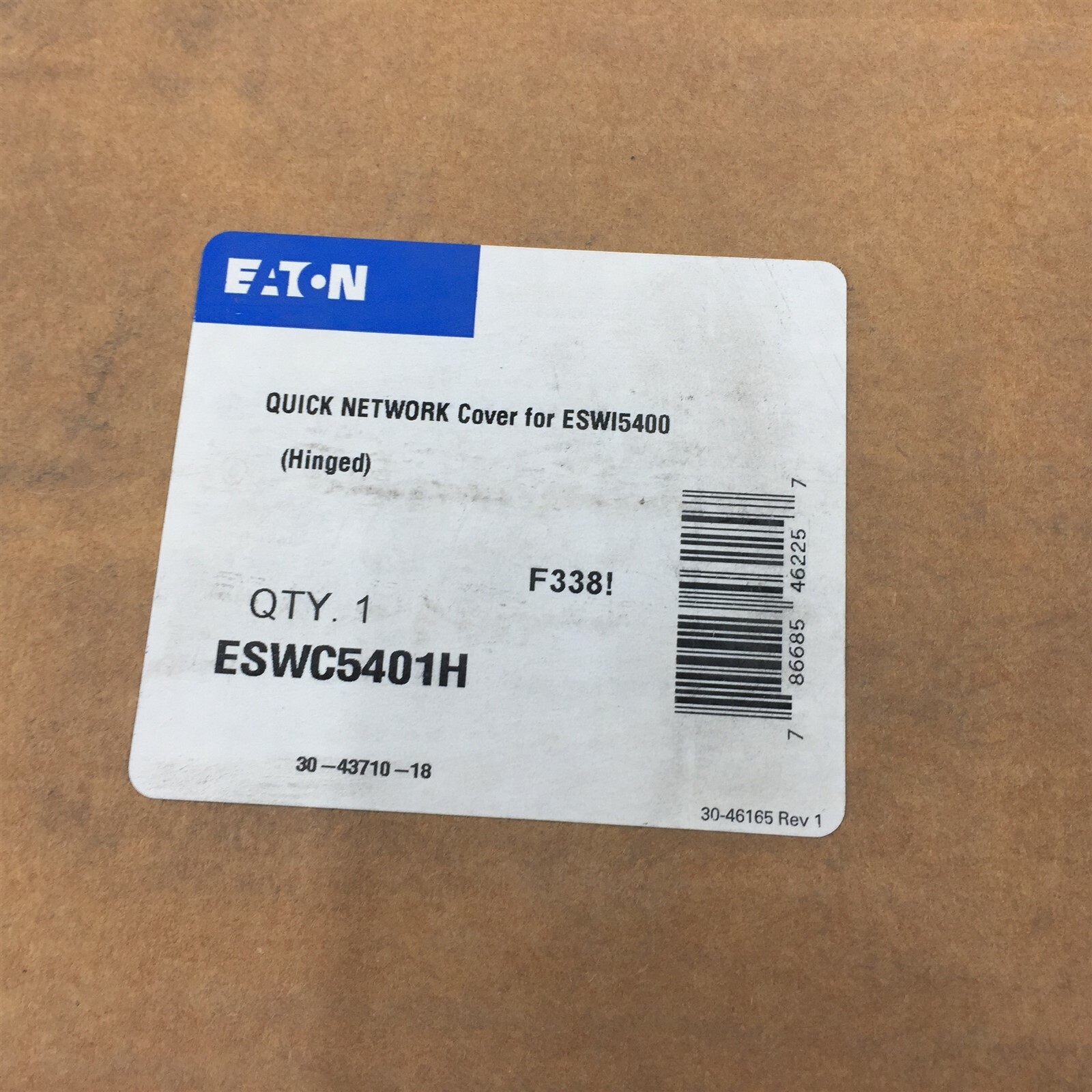 Eaton ESWC5401H Quick Network Cover For ESWI5400 Hinged