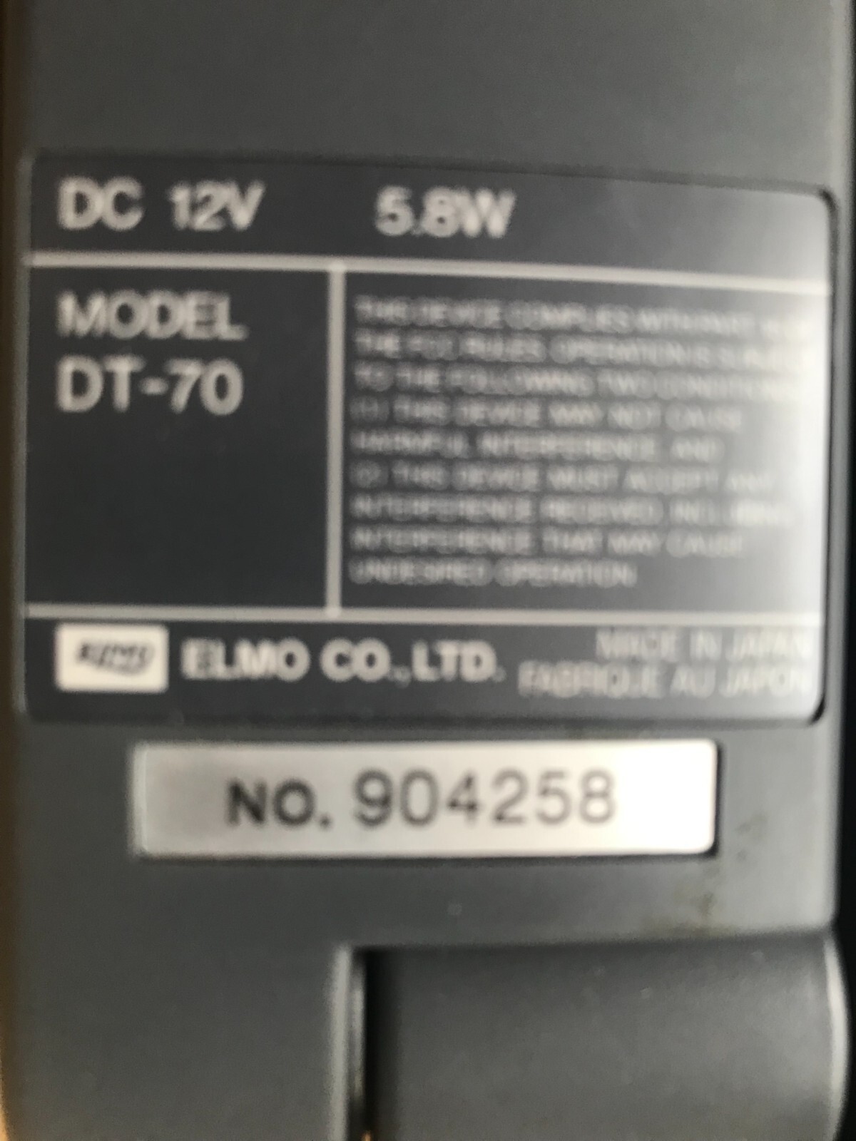 ELMO Desktop Presenter DT-70