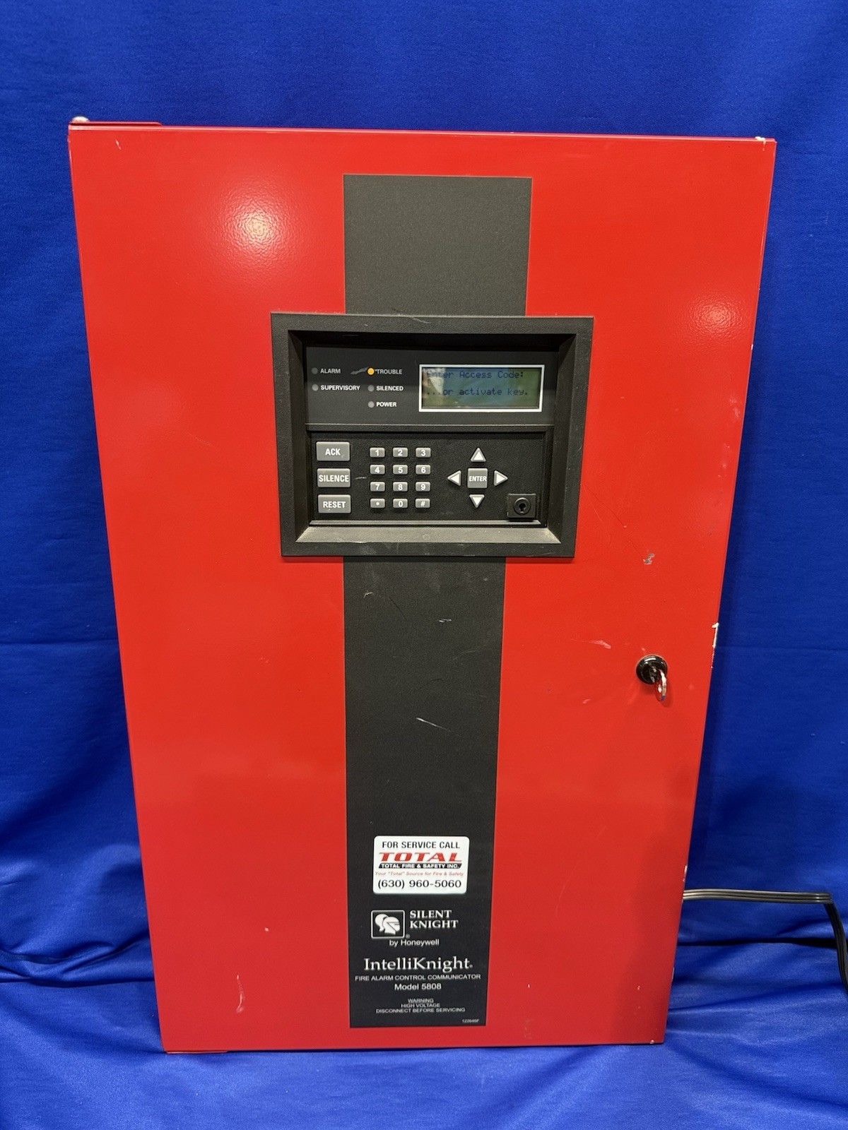 Silent Knight IntelliKnight 5808 Fire Alarm Control Panel with Key -Read Below