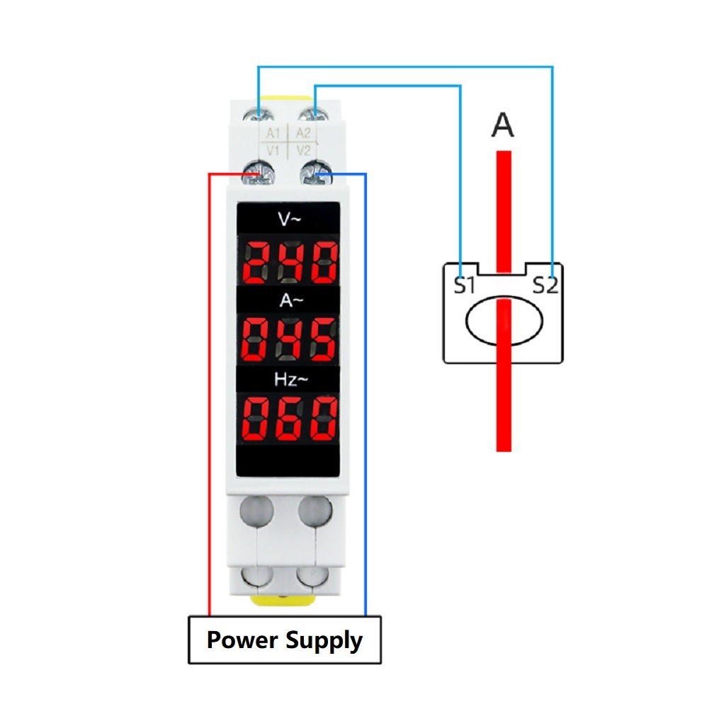 Real Time Data Single Phase Digital Voltmeter AC80 500V Digital Display