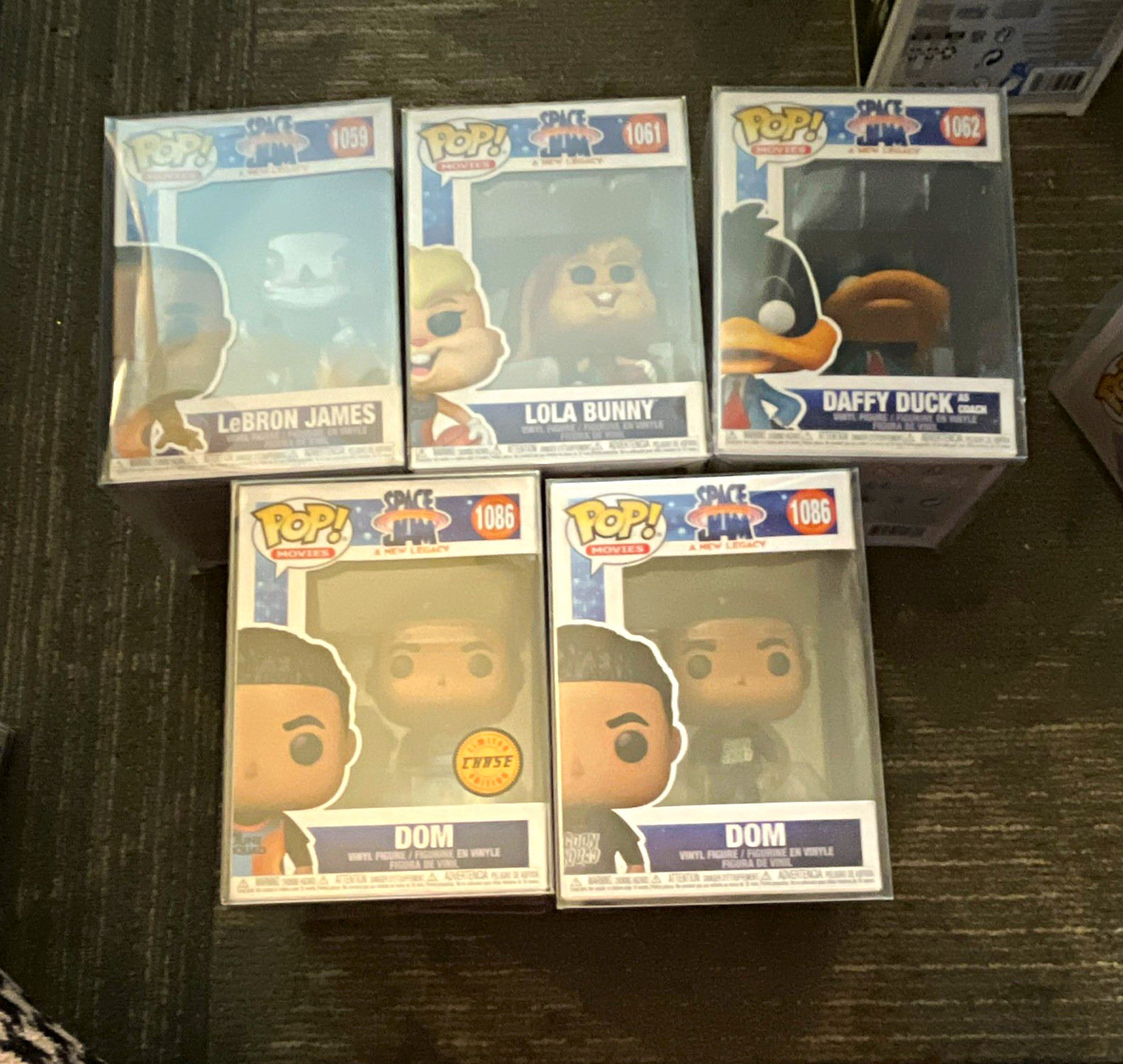 Funko POP! Vinyl Mixed Lot 5 Space Jam LeBron Lola Bunny Daffy Duck Dom Chase