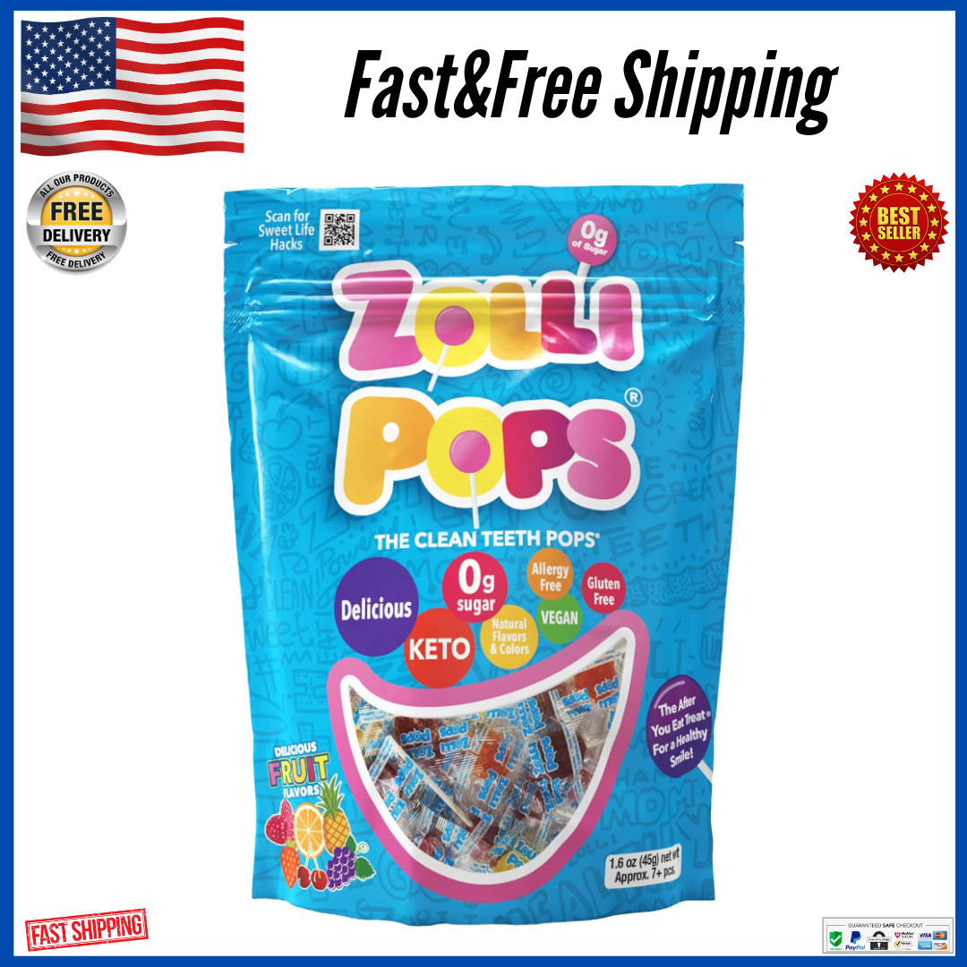 Clean Teeth Lollipops, Anti Cavity, Sugar-Free Candy, Natural Fruit Flavor Varie
