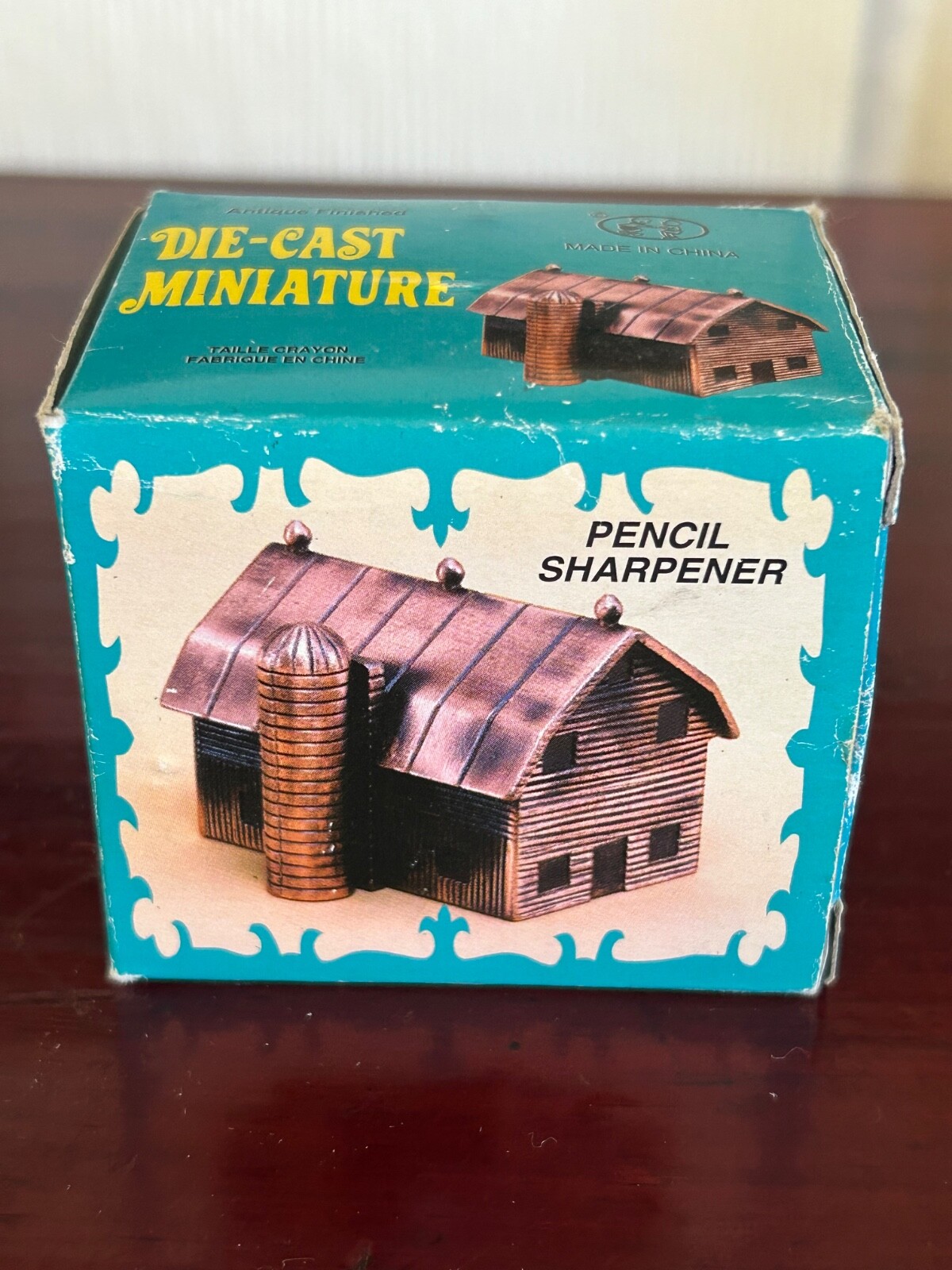 Antique Finished Die Cast Miniature Barn Pencil Sharpener