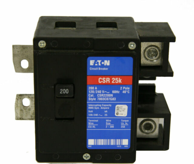 Eaton CSR 25K Main Breaker 200 Amp CSR2200N