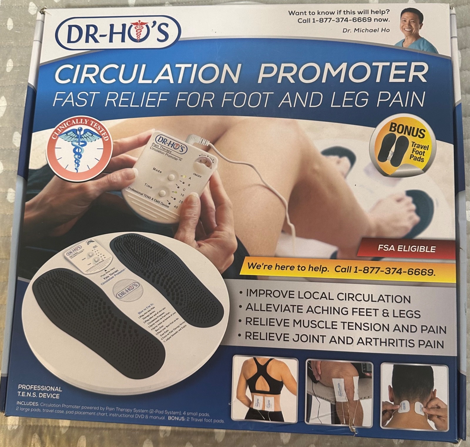 Dr-Ho’s Circulation Promoter System – Pain Therapy TENS Unit – NEW & UNUSED OPEN