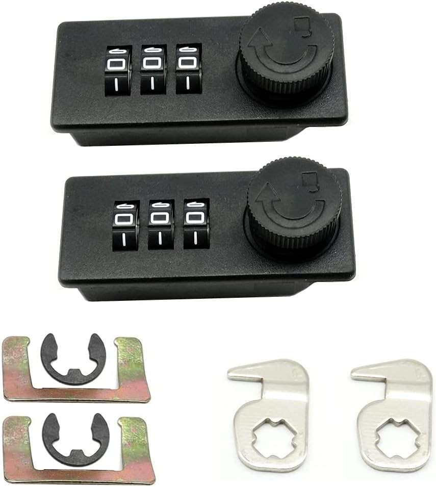 Mini 3 Digit Combination Lock, Black, Portable, Compact