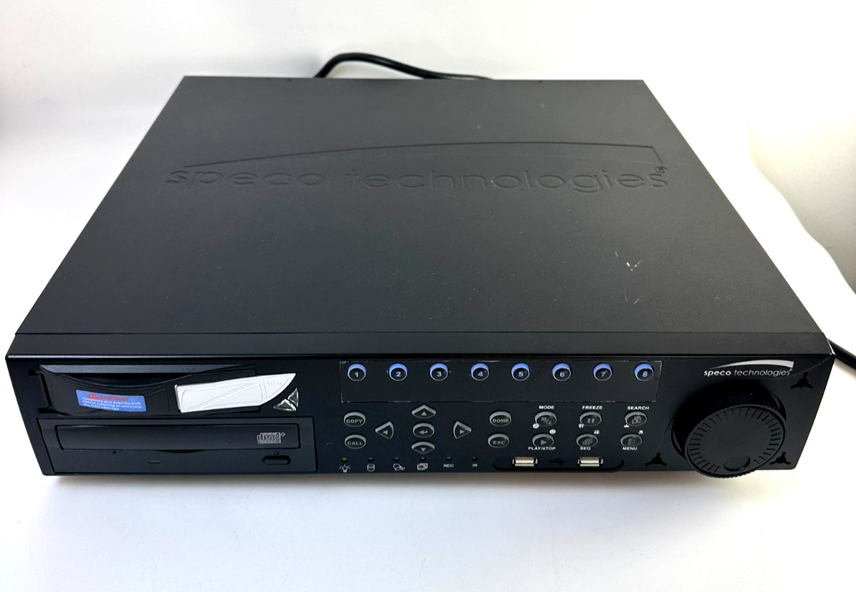 Speco Technologies DVR-8TN/300 8 Channel Triplex DVR Powers On Untested