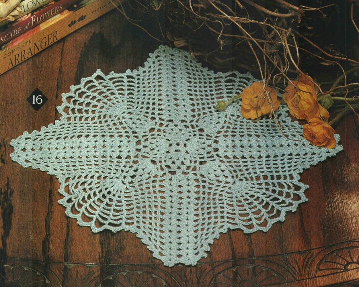 BLUE ICE DOILY 12" HOME DECOR CROCHET PATTERN INSTRUCTIONS
