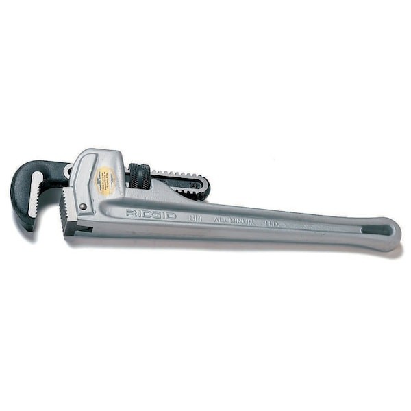 Ridgid 10" Aluminum Straight Pipe Wrench, Serrated, Tether Capable 31090