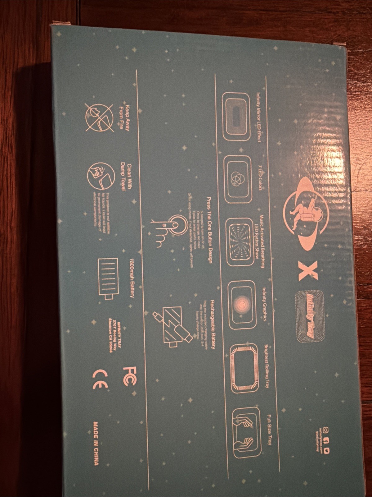 Infinity Mirror Rolling Tray