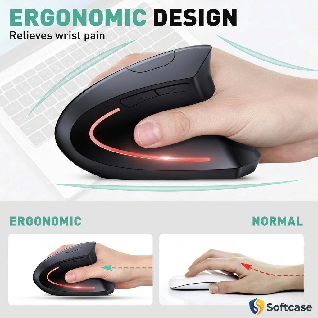 Premium Bluetooth and 2.4G (2-in-1) Rechargeable Wireless Mouse, DPI-4800