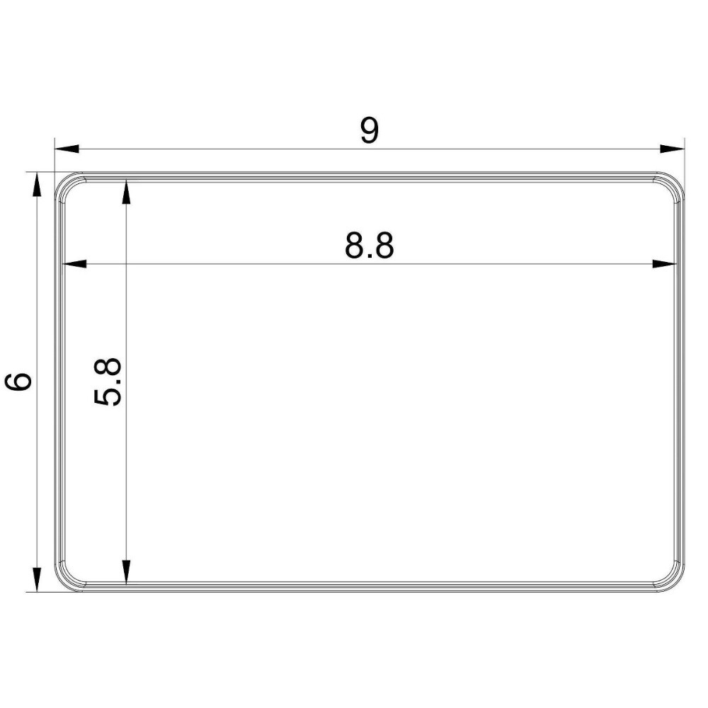 9x6x3.25" Clear Plastic Bathroom Tray, Stackable Organizer