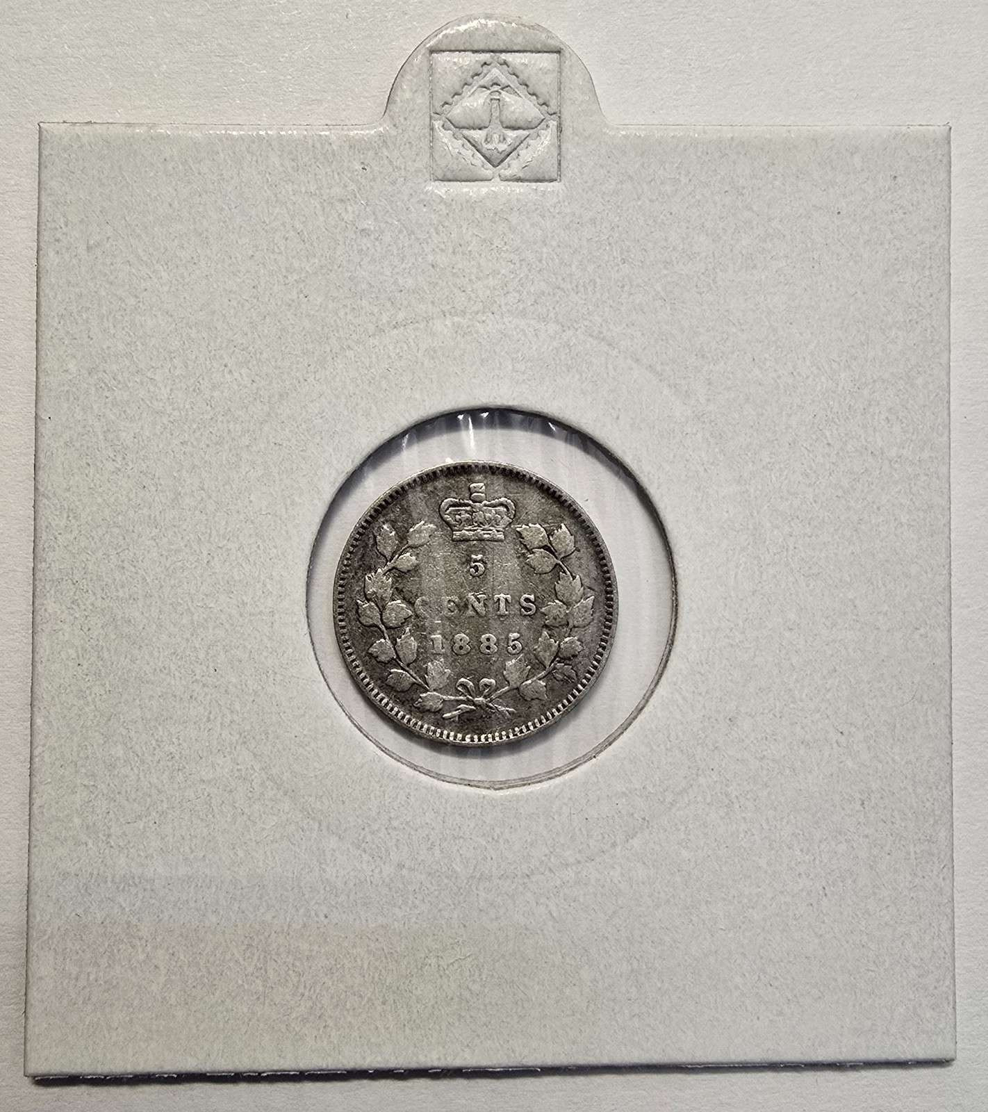 1885 Canada 5c - Silver - Vf + Beautiful