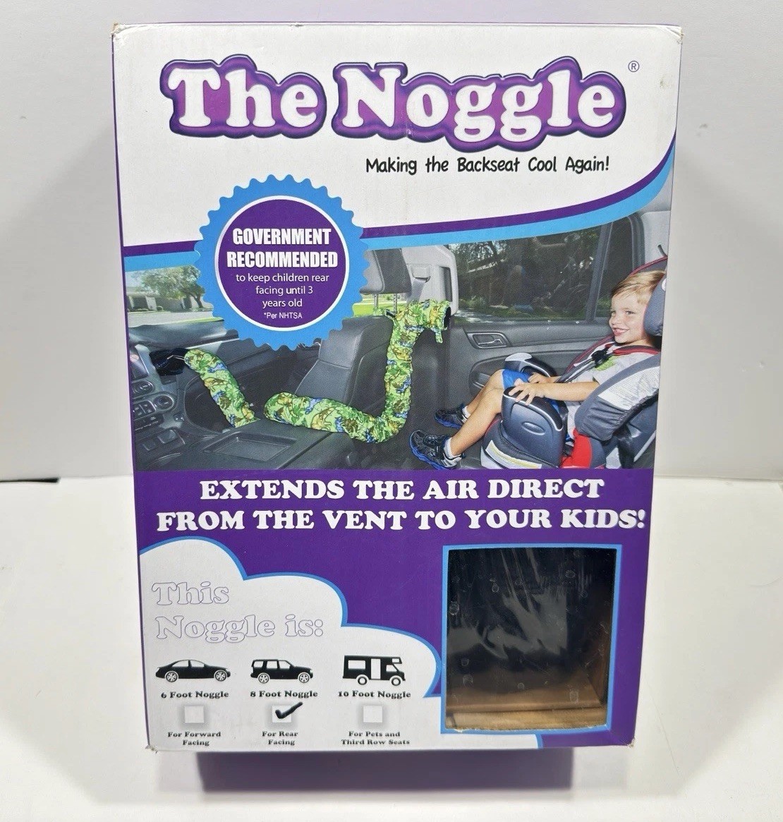 The Noggle Power Package Easy to Use Car Travel Accessory 8 Foot Black Ice