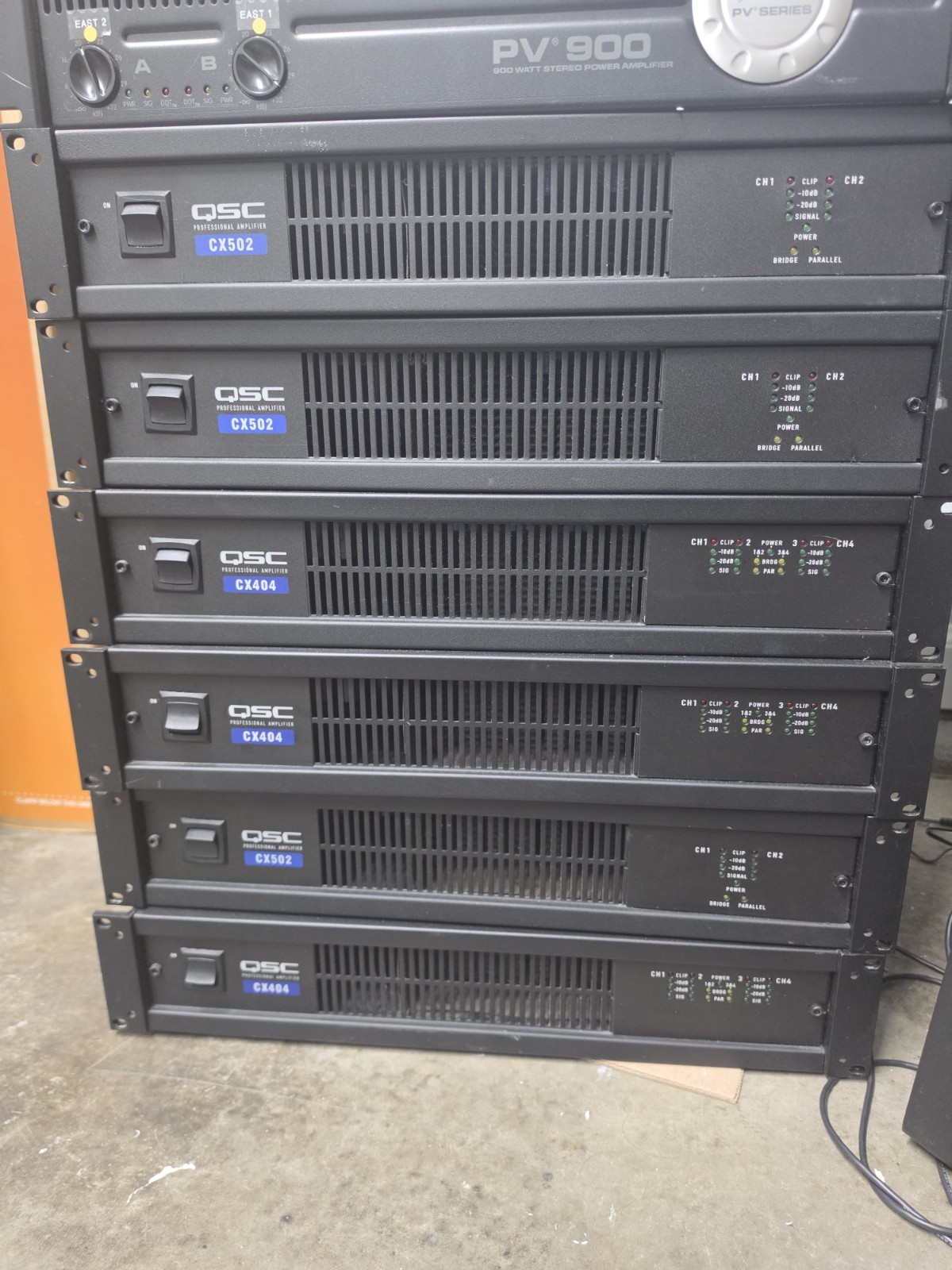 QSC CX502 2-Channel Professional Power Amplifier 500W/Ch Rack Mount Tested