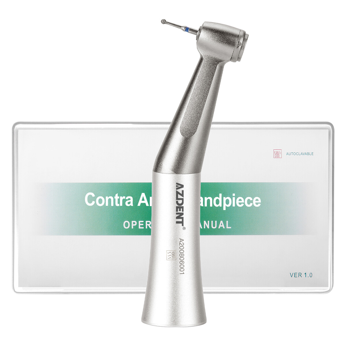 Dental 1:1 Slow Low Speed Handpiece Push Button Contra Angle Attach