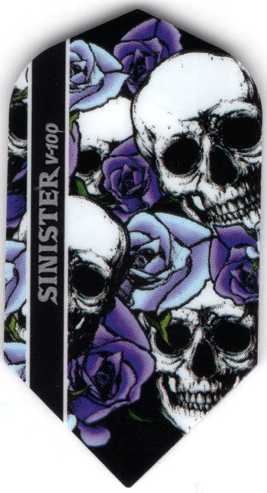 Skulls And Purple Roses Slim Dart Flights: 3 per set