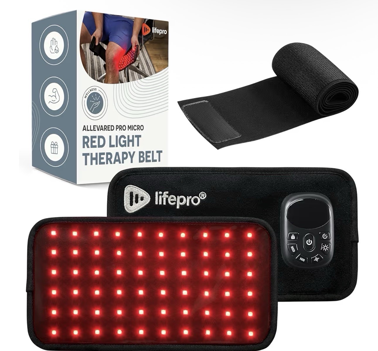 Lifepro Red Light Therapy Belt – 660nm 850nm Infrared Belt for Body Recovery
