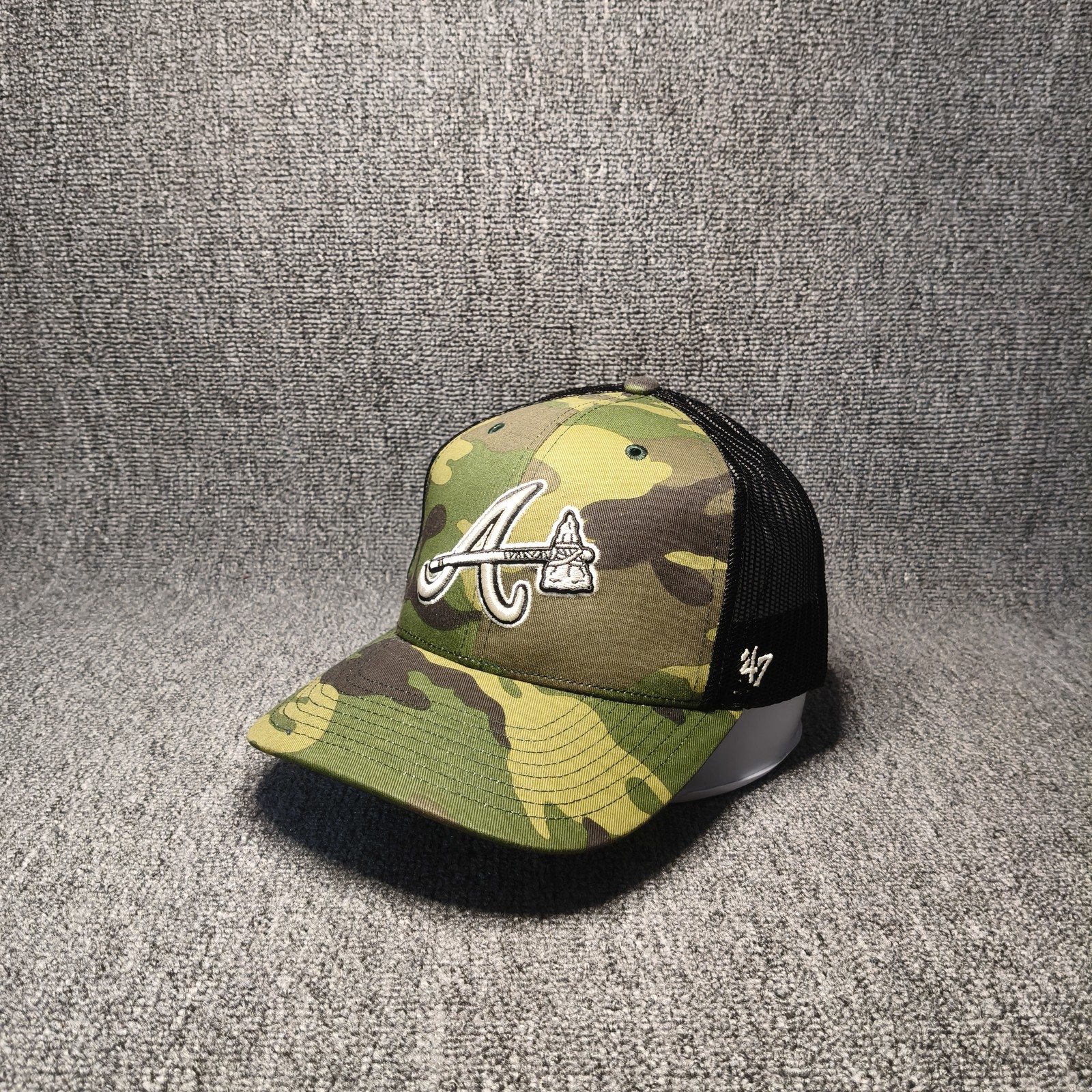 YY Brand Atlanta Braves MLB Camo Trucker Hat Snapback Cap