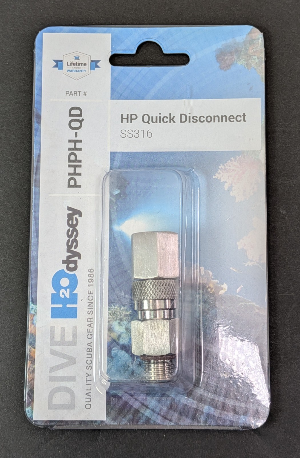 H2Odyssey Stainless Scuba Dive HP High Pressure Hose QD Quick Disconnect Adapter